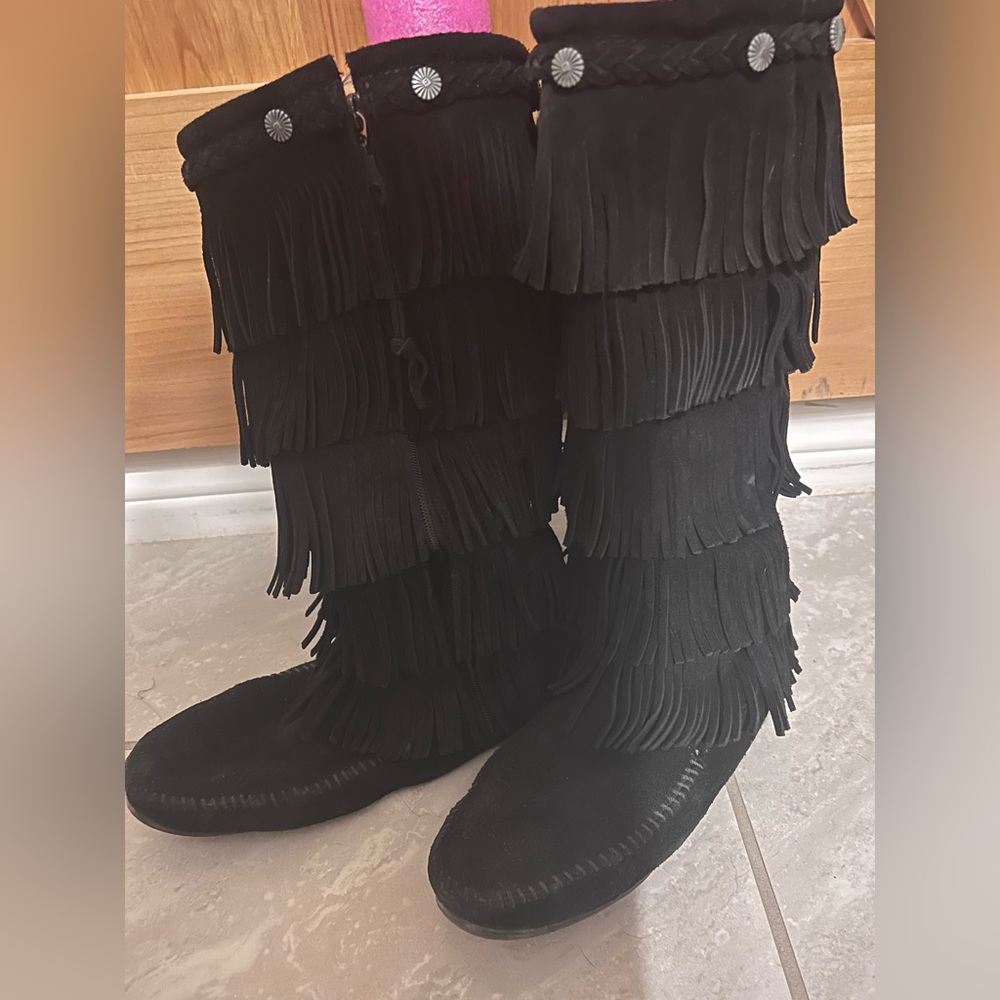 Minnetonka Fringe Boots